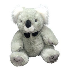 Steven Smith Koala Bear Sitting Gray Plush Stuffed Animal Toy 8 Inch gray black